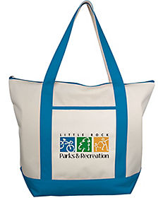 Promotional Tote Bags: Classic Zippered Tote - Embroidered